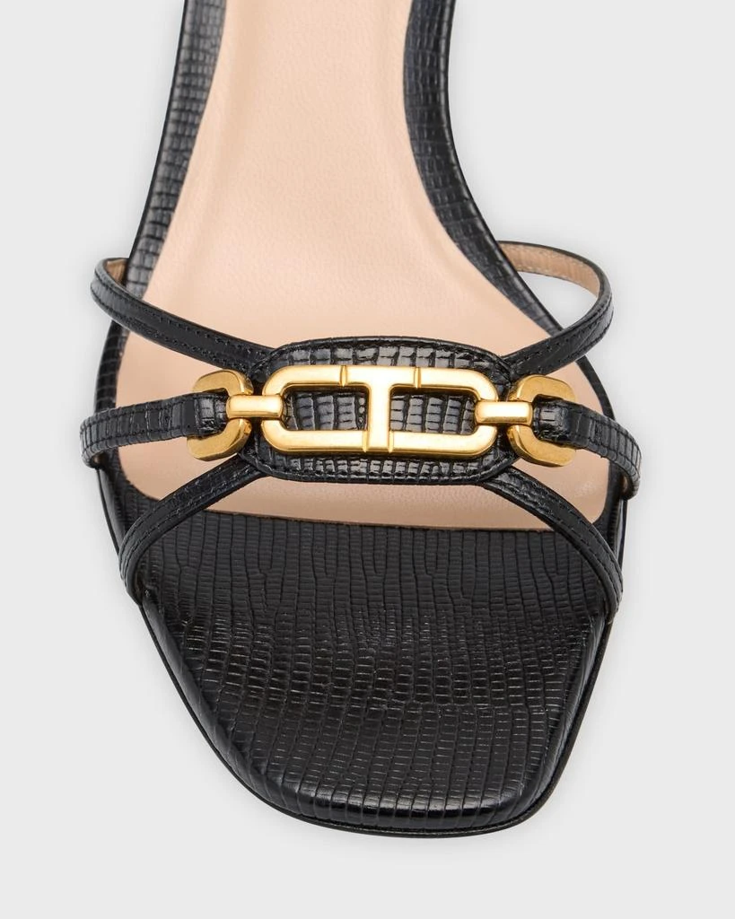Tom Ford Whitney Embossed Chain Mule Sandals 6