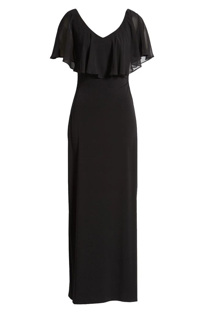 Connected Apparel Flutter Sleeve V-Neck Dress 5