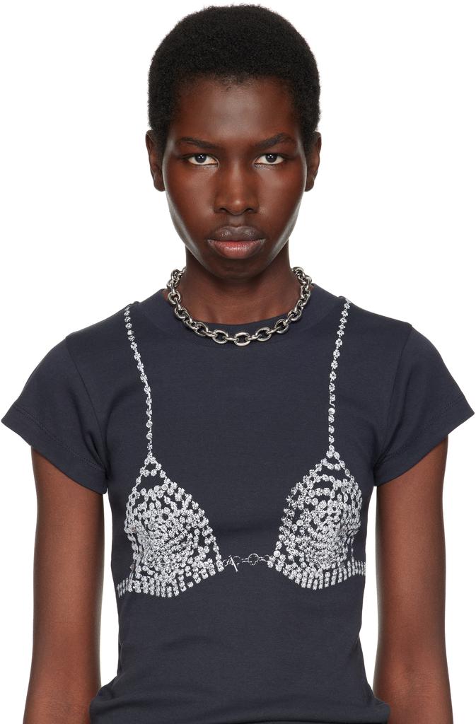 D'heygere Silver Solitaire Chain Necklace