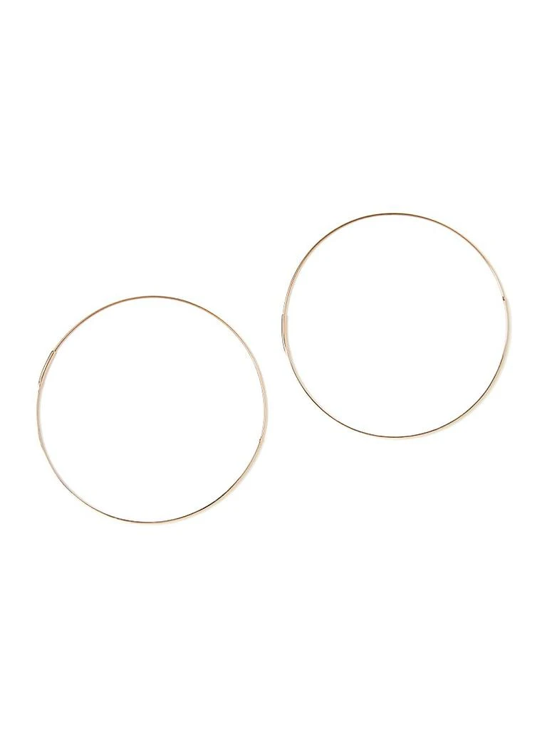 LANA Large Flat Magic 14K Rose Gold Hoop Earrings/2.5" 2