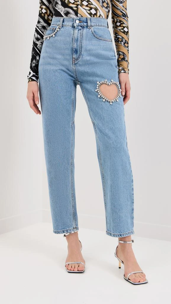 AREA Crystal Heart Jeans 6