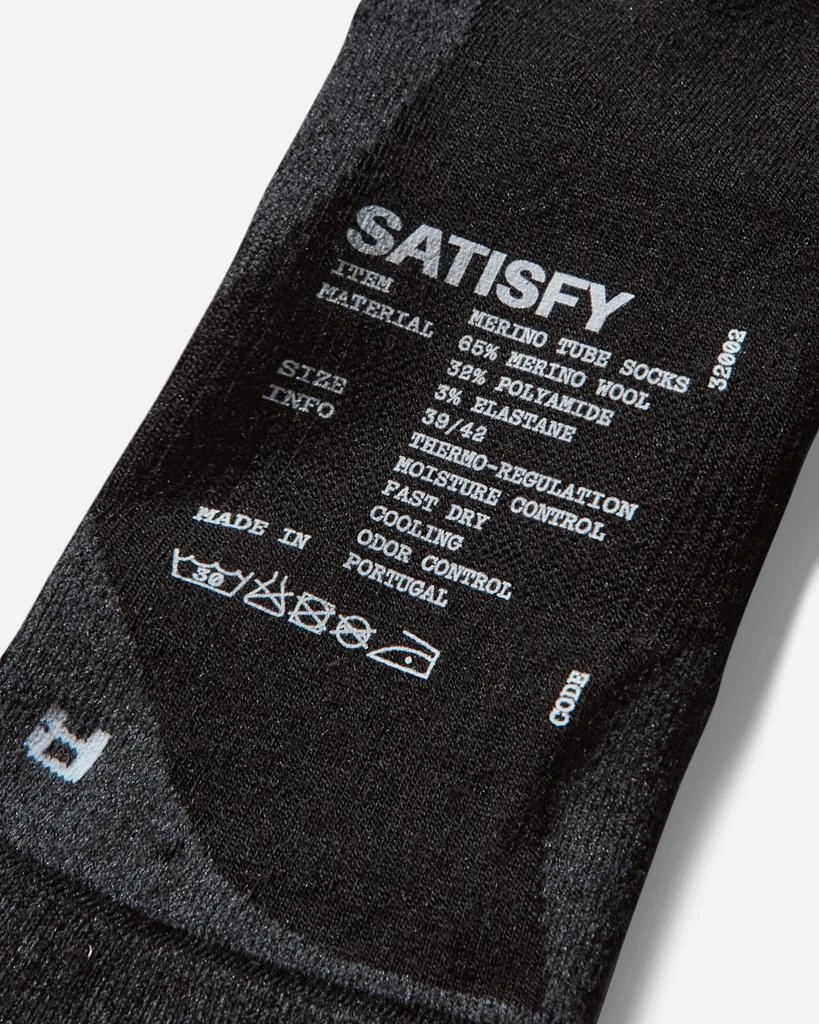 Satisfy Merino Nylon Tube Socks Black 4