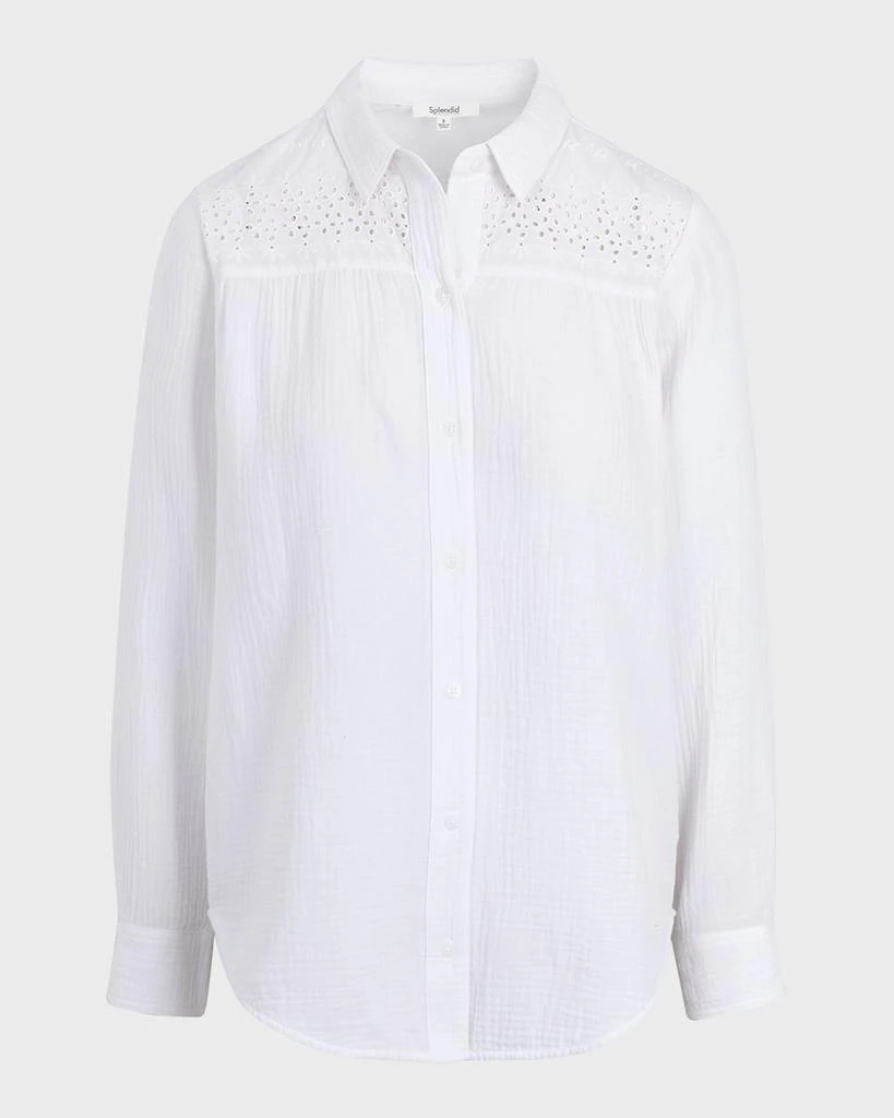 Splendid Kit Eyelet Cotton Gauze Shirt 1