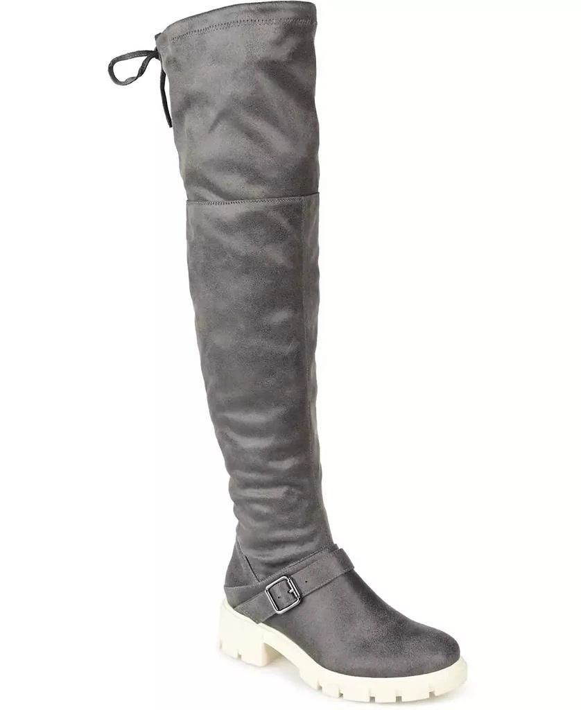 Journee Collection Women's Salisa Wide Calf Lug Sole Boots 1