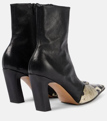 Khaite Nevada leather ankle boots 2