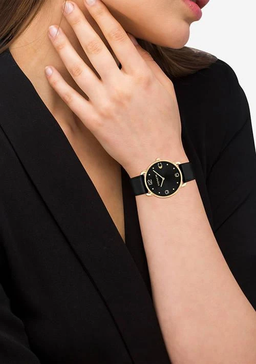 Coach Elliot Leather Strap Watch 4