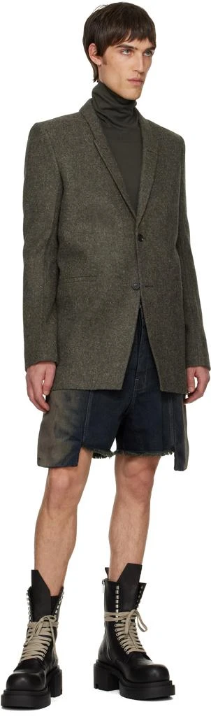 Rick Owens Gray Concordians Stefan Denim Cargo Shorts 4