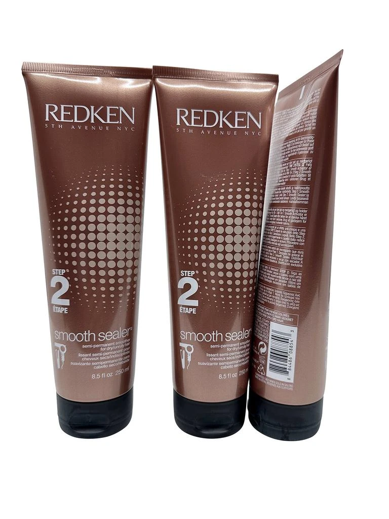 Redken Smooth Sealer Step 2 Semi Permanent Smoother Dry Hair 8.5 OZ Set of 3 3