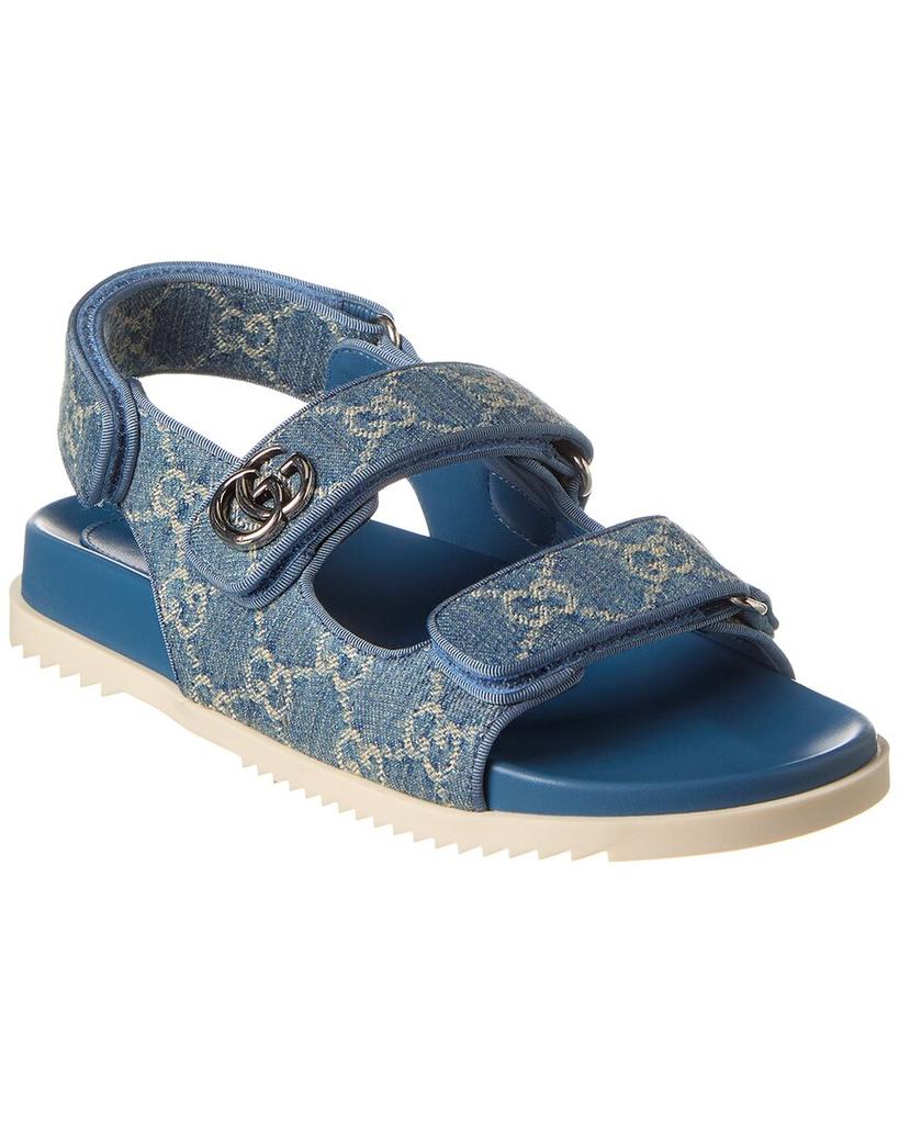 leather sandal with double g