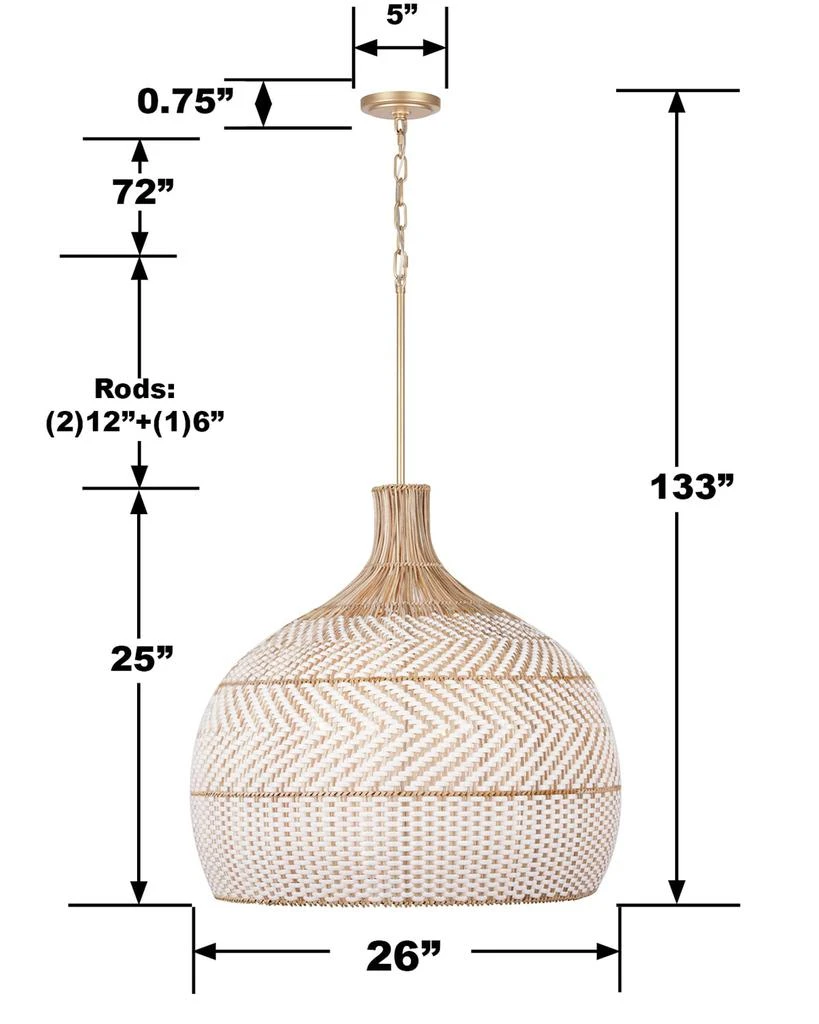 Crystorama Zanzibar 6-Light Chandelier 5