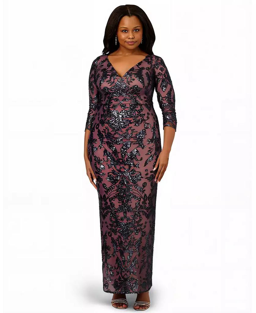 Adrianna Papell Women's Beaded Back Slit Gown - Red - Gowns Adrianna Papell Plus Size Beaded Long Dress - Dresses \u0026 Skirts - Free  Shipping - BeyondStyle