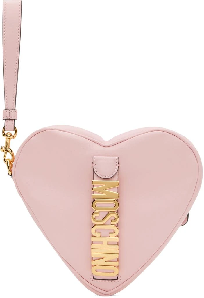 Moschino Pink 'Moschino' Belt Heart Pouch 1
