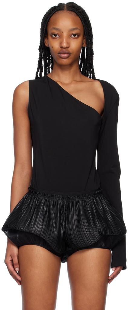 Tシャツ・カットソー GIVENCHY MONOGRAM TULLE BODYSUIT Givenchy Black Shiny Monogram 72 Tulle Bodysuit Givenchy