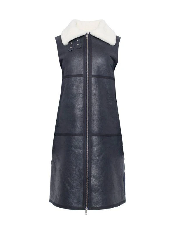 WOLFIE FURS Made For Generationsâ„¢ Merino Shearling Long Goose Down Puffer Vest 1