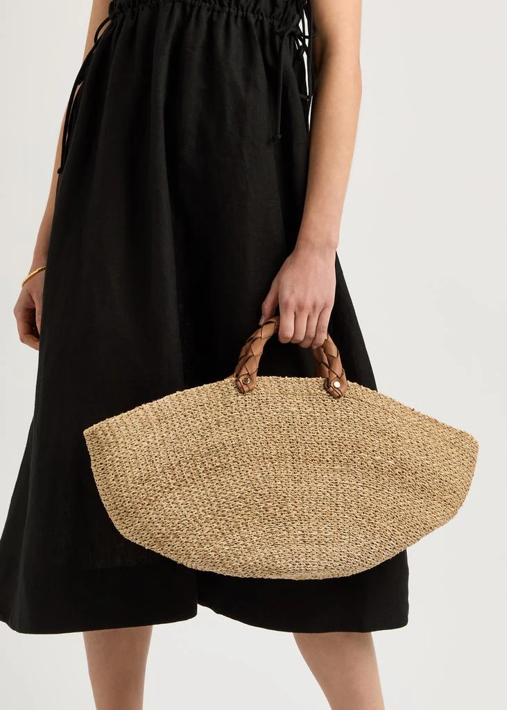 ARANAZ Market large raffia top handle bag 5