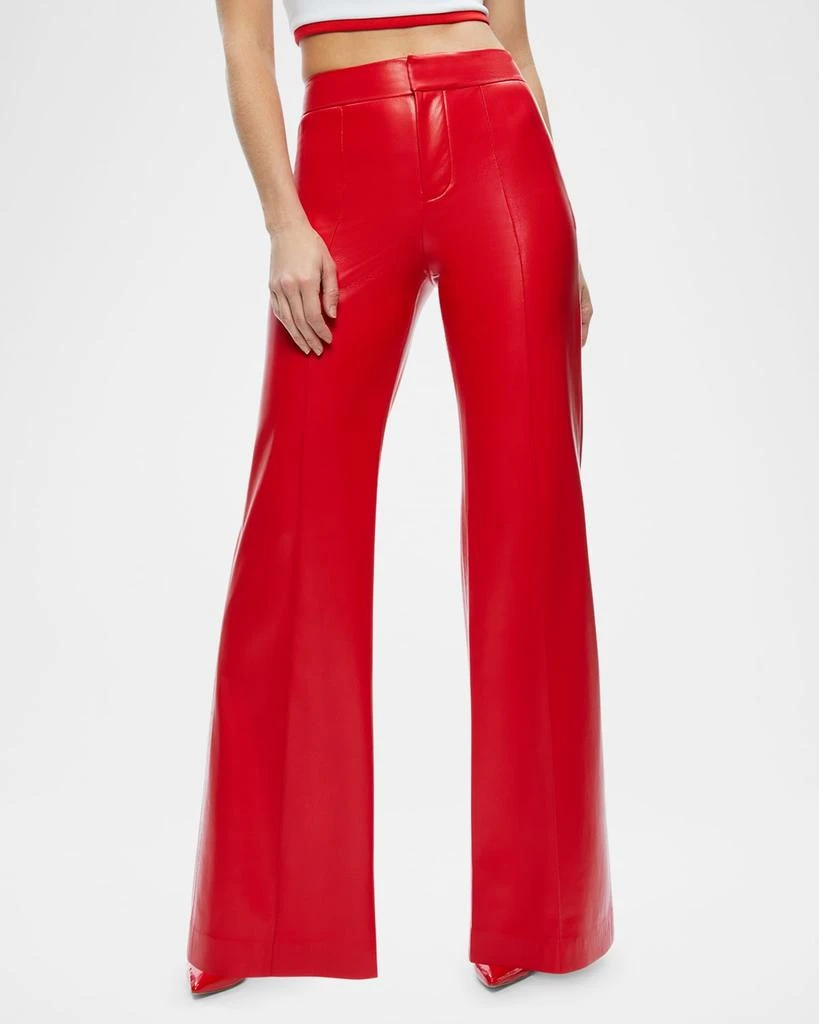 Alice + Olivia Dylan High-Rise Vegan Leather Pants 4