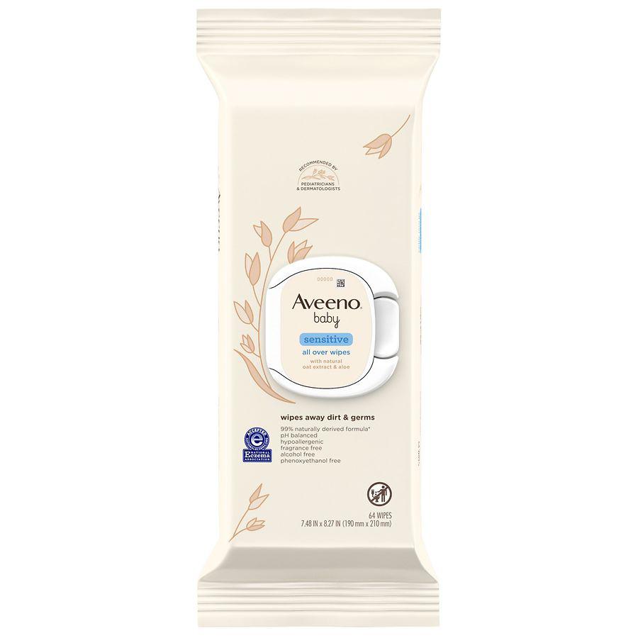 Aveeno Baby Sensitive All Over Wipes Fragrance-Free