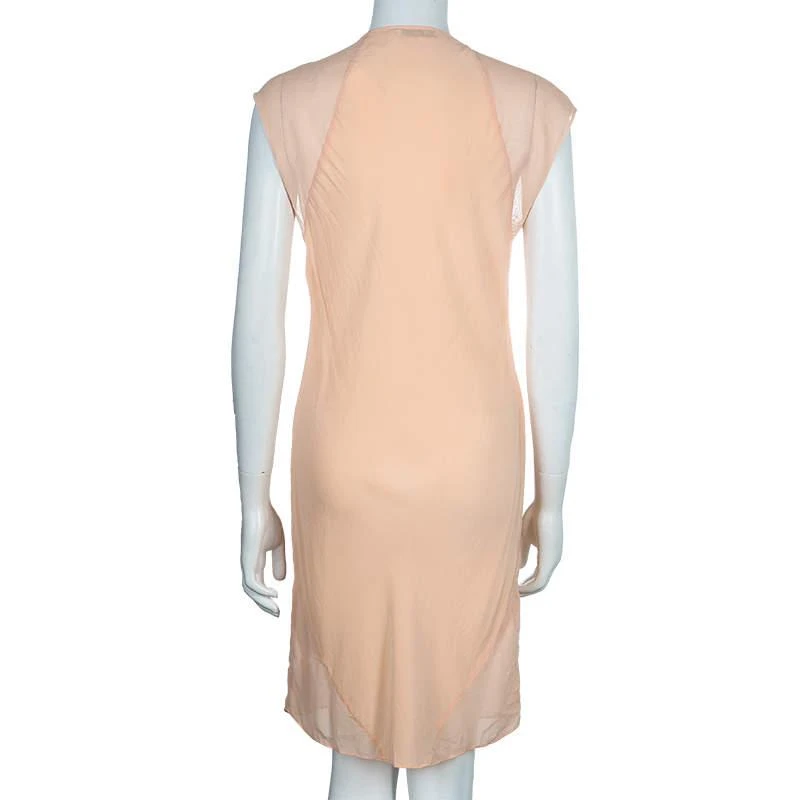 Alexander Wang T By Alexander Wang Peach Sheer Dress M 3