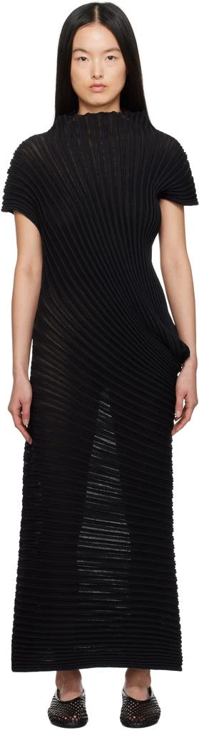 chinese dress ladies Pleats Please Issey Miyake // Pleated Neon Maxi Dress – VSP Consignment
