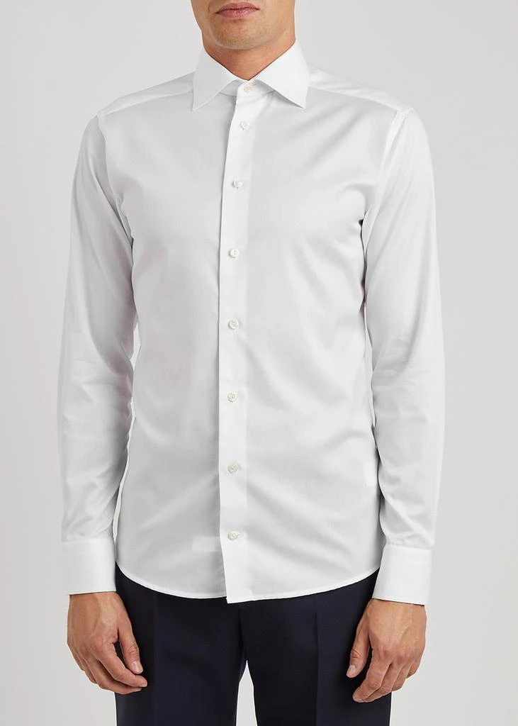 ETON White cotton-twill shirt 2