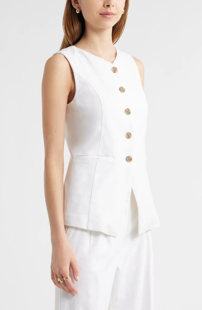 Open Edit Linen Blend Vest 4