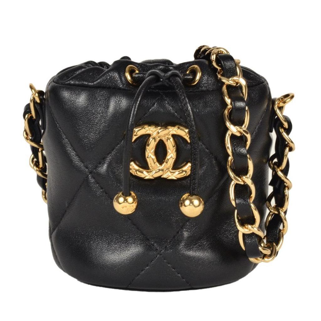 Chanel Leather Pochette Pouch Shoulder Bag (Pre-Owned)