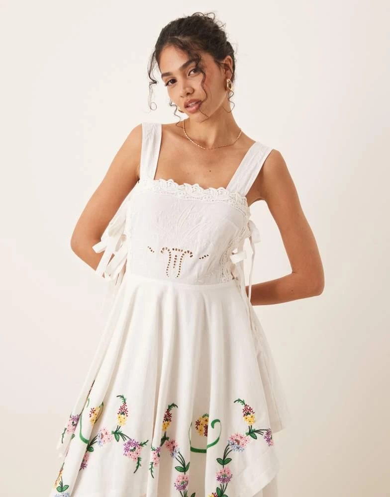 sachin and babi light blue dress ASOS embroidered floral dress