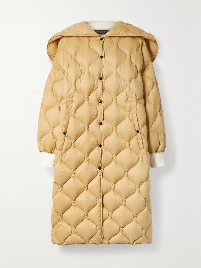 Rag & Bone Rudy 大廓形绗缝再生软壳面料连帽外套