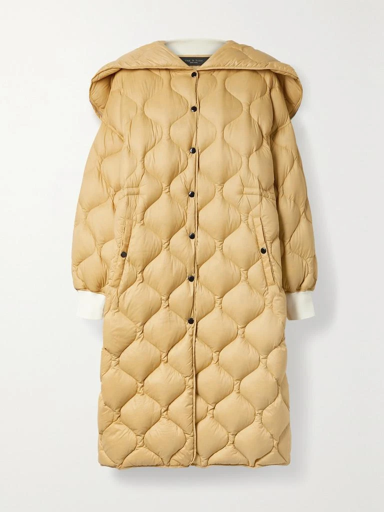 Rag & Bone Rudy 大廓形绗缝再生软壳面料连帽外套 1