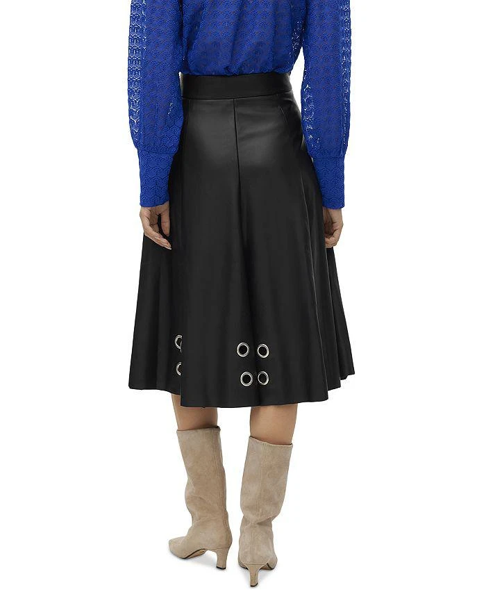 VERO MODA Vmemmy Faux Leather Eyelet Trim Skirt 3
