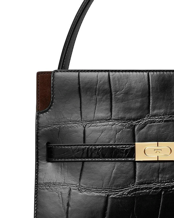 Tory Burch Lee Radziwill Croc Embossed Double Bag 5