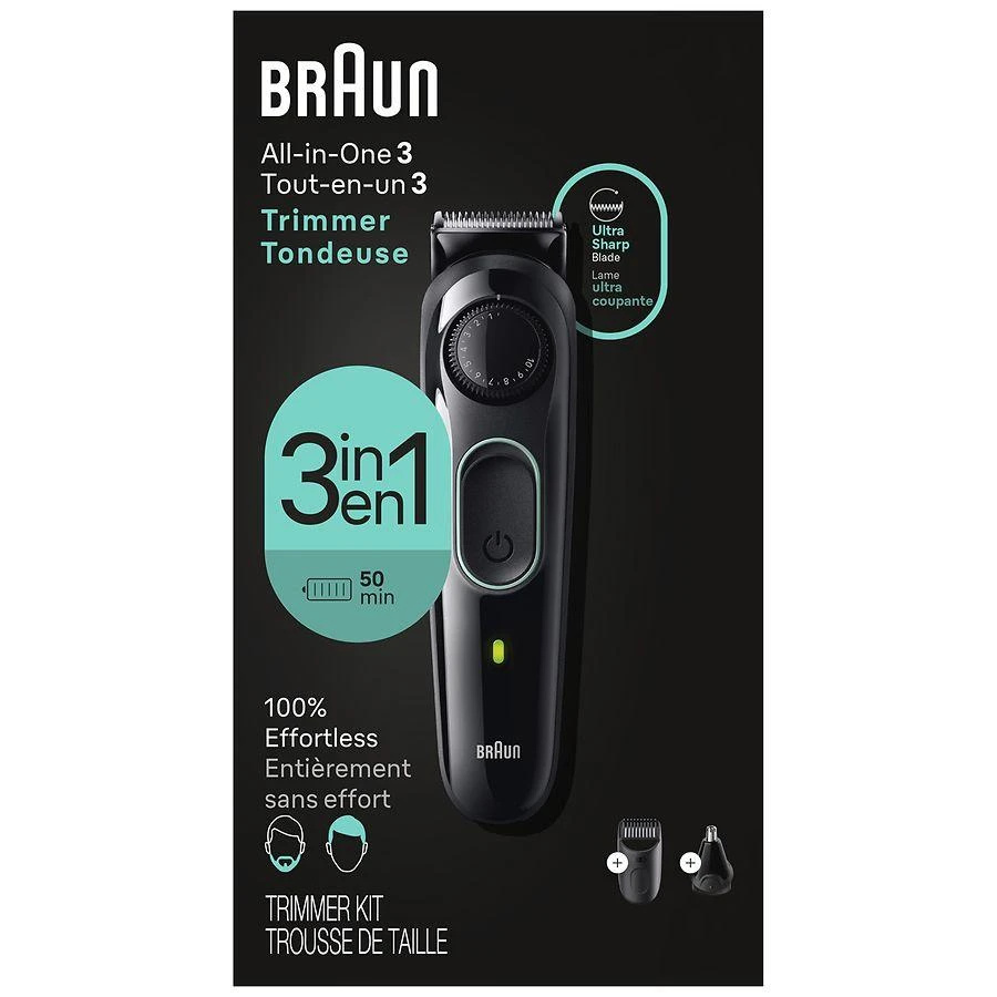 Braun 3-in-1 Trimmer for Men with Beard Trimmer, Ear & Nose Trimmer, Hair Clippers 2