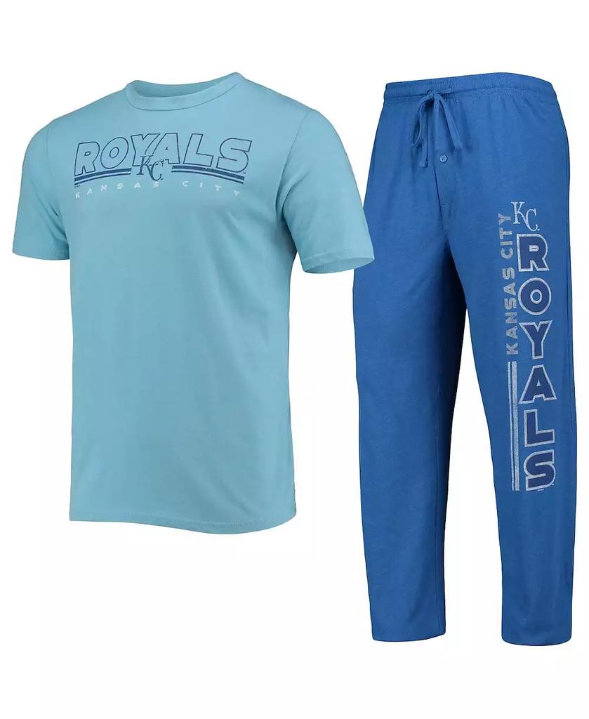 Concepts Sport Men's Royal, Light Blue Kansas City Royals Meter T-shirt and Pants Sleep Set