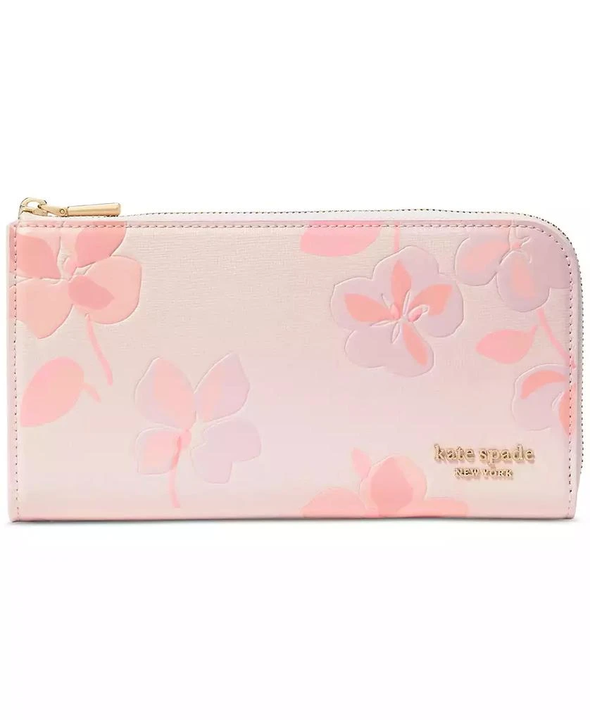 Kate Spade Devin Springs Pansies Zip Around Continental Wallet 1