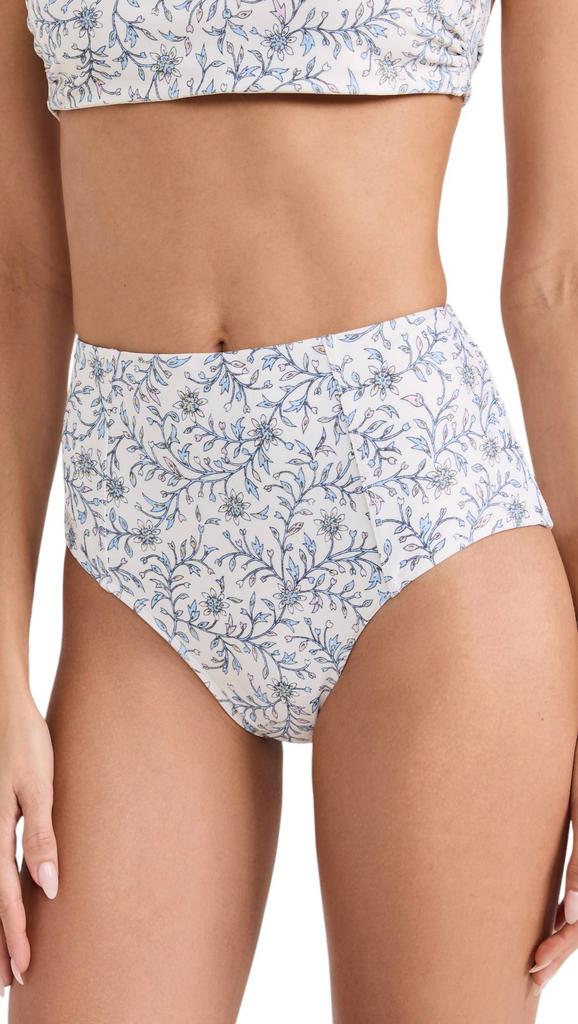 XIRENA Serena Bikini Bottom In White Blossom