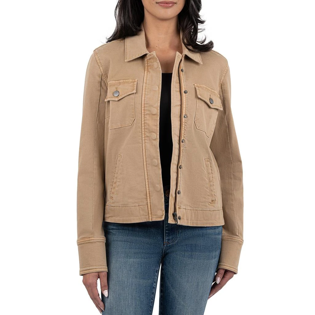 KUT from the Kloth Amanda Boxy Jacket Front Flap Pockets Front Flap Welt Pockets 1