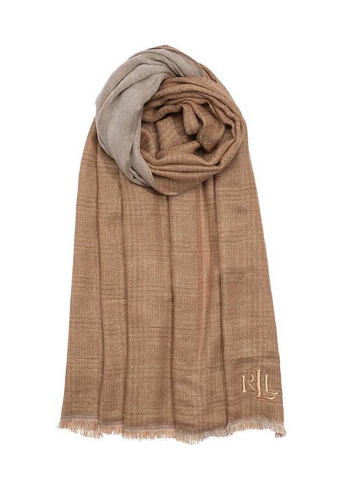 Ralph Lauren Ralph Lauren Double Face Shine Plaid Wrap