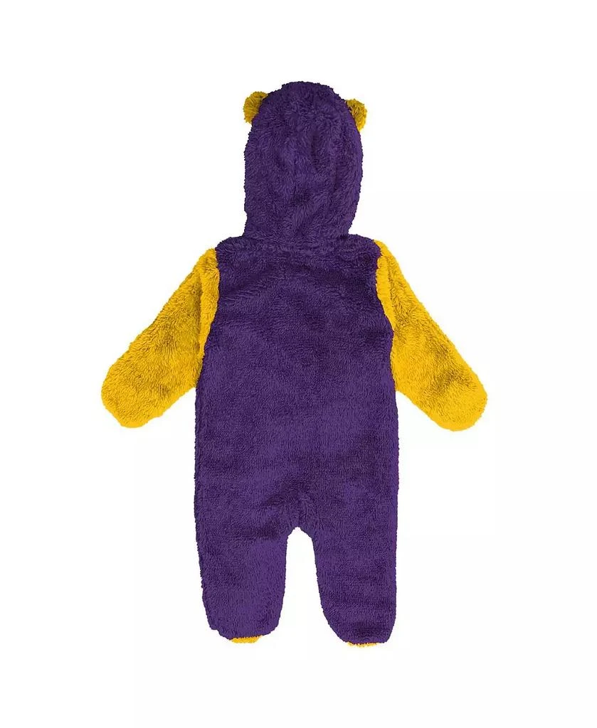 Outerstuff Baby Boys and Girls Purple Minnesota Vikings Stay Napping Fleece Bunting Full-Zip Sleeper 2