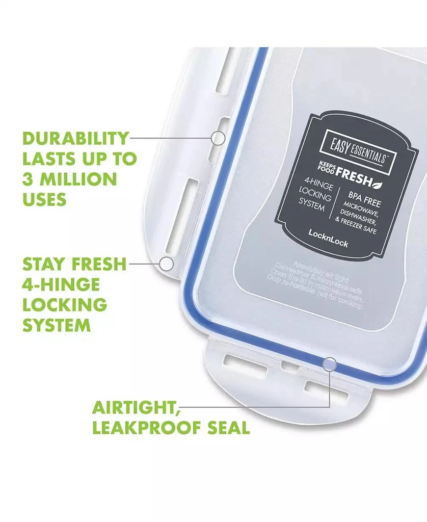 Lock & Lock Easy Essentials 12-Pc. On the Go 12-Oz. Meals Divided Rectangular Food Storage Containers 8