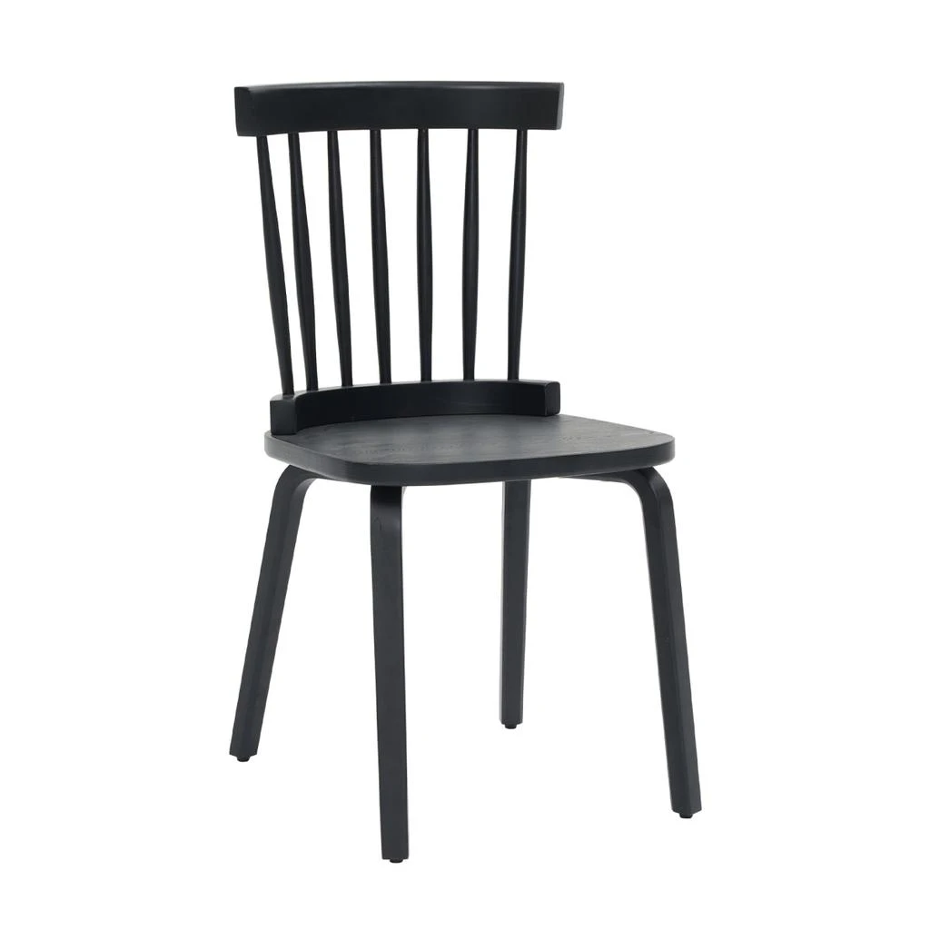 Streamdale Furniture Streamdale Windsor Dining Chairs Set of 2, Wood Farmhouse Spindle Back, Black 2