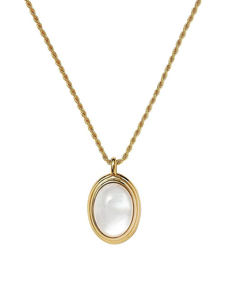 Missoma Savi x Missoma 18K-Yellow-Gold Vermeil & Mother-Of-Pearl Pendant Necklace