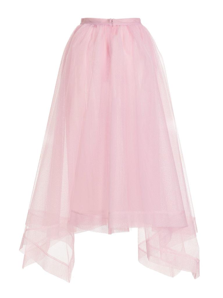 Alexander McQueen Alexander McQueen Paris Net Asymmetric Midi Skirt