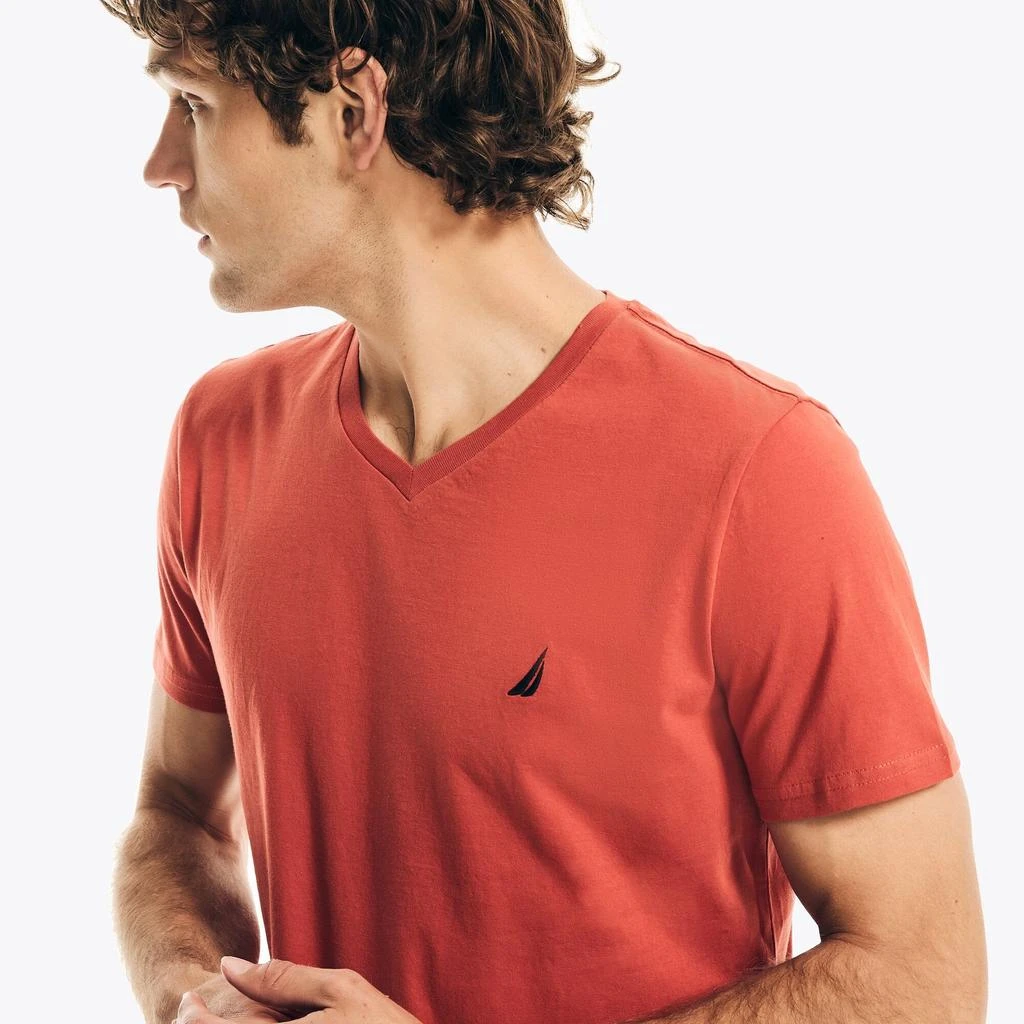 Nautica Mens Premium Cotton V-Neck T-Shirt 2