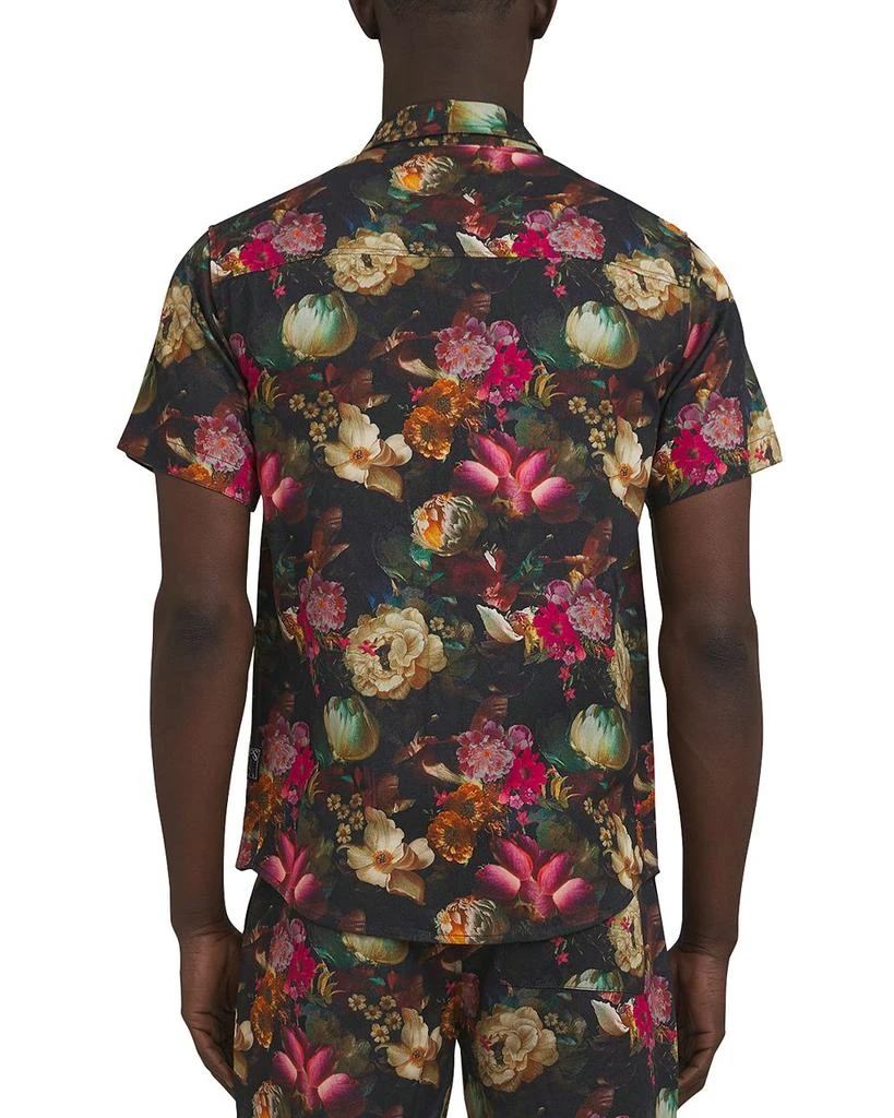 Prps Goods & Co Gold Finch Floral Pattern Short Sleeve Button Down Shirt 3