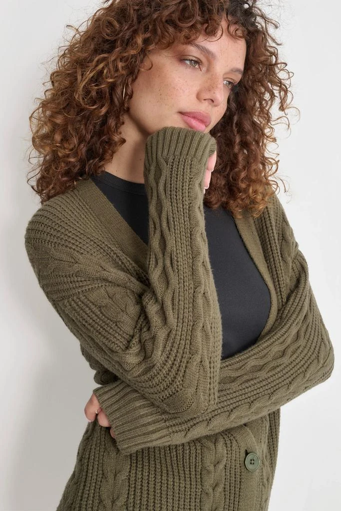 DKNY V-NECK RELAXED LONG CARDIGAN 5