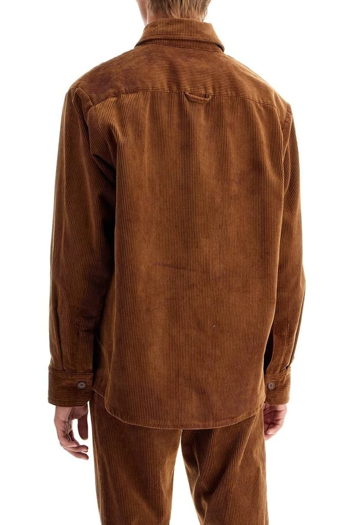 A.P.C. A.P.C. Bobby Logo Embroidered Corduroy Shirt 3