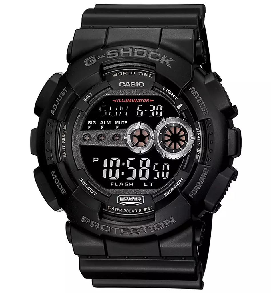 G-Shock Men's XL Digital Black Resin Strap Watch GD100-1B