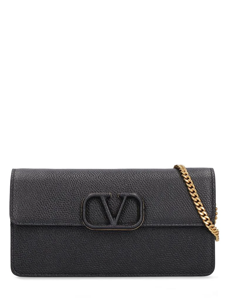 Valentino Vlogo Leather Wallet W/chain 1