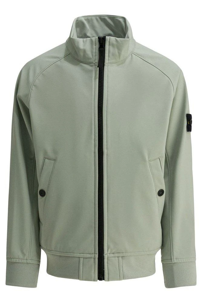 Stone Island Junior Stone Island Junior Logo Patch Zipped Jacket