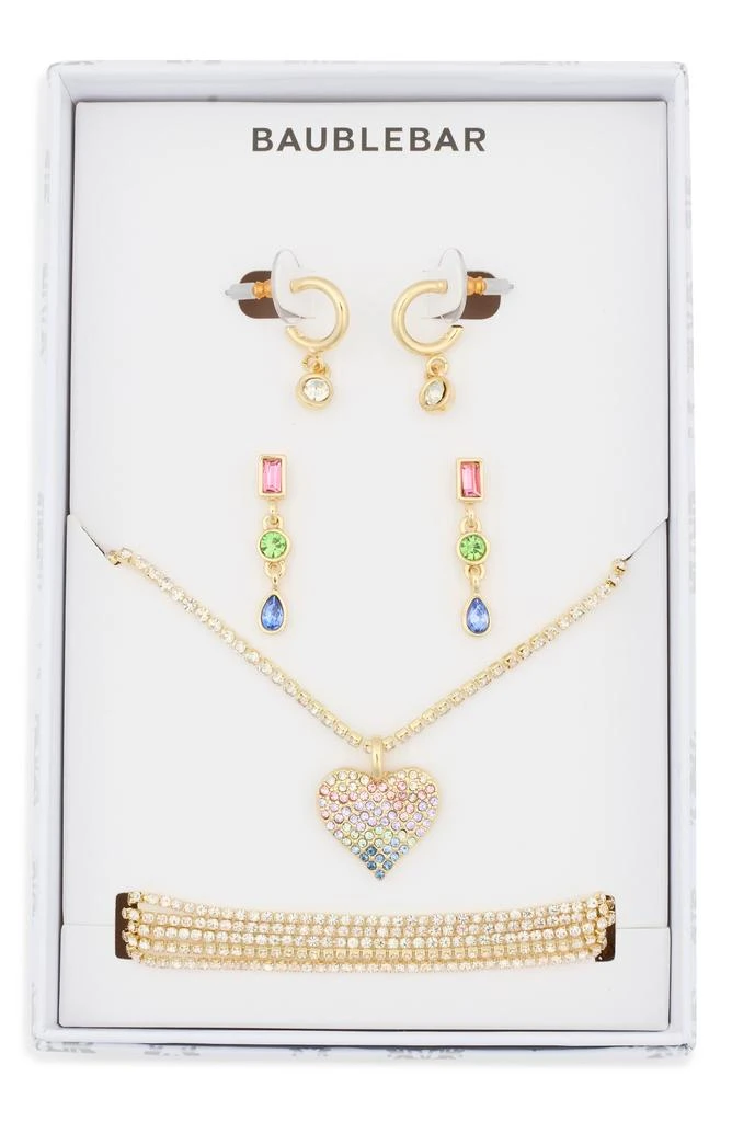 BAUBLEBAR Rainbow 4-Pack Earrings, Necklace 
Bracelet Set